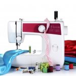 photo Sewing Machine with Fabric