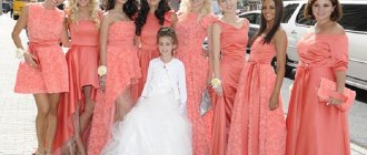 Идеи коралловых платьев для подружек невесты