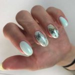 Delicate turquoise manicure