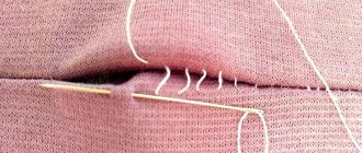Blind stitch by hand. Photos, patterns for hemming the edges of trousers, patches, jackets, toys 