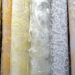 Varieties of fabrics with organza
