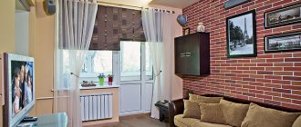 Roman blinds for living room with balcony door
