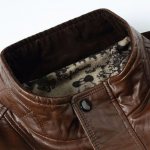 Eco-leather jacket collar