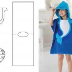 pattern for children&#39;s robe with hood